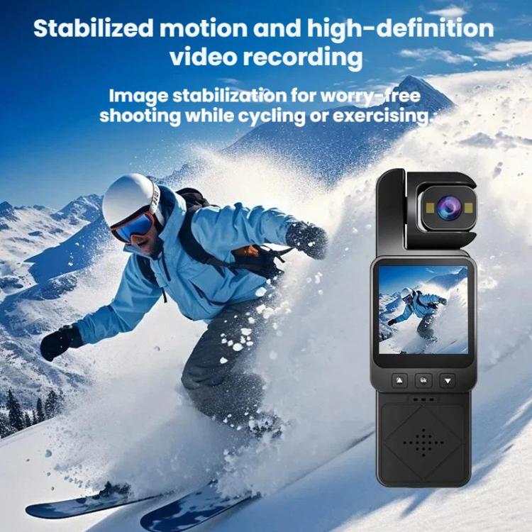 Portable Outdoor Cycling Dashcam 4K HD Law Enforcement WiFi Video Camera(Black) - B4