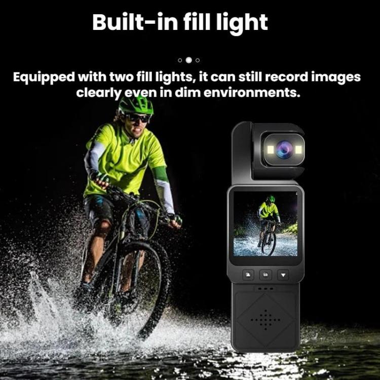 Portable Outdoor Cycling Dashcam 4K HD Law Enforcement WiFi Video Camera(Black) - B5