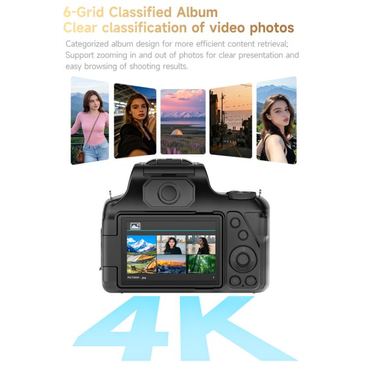4K Flip-Screen High-Definition Waist-Level Viewfinder SLR Digital ...