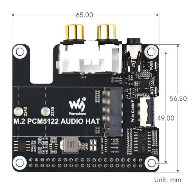 Waveshare 34170 For Raspberry Pi 5 PCIe To M.2 HAT With I2S Audio ...