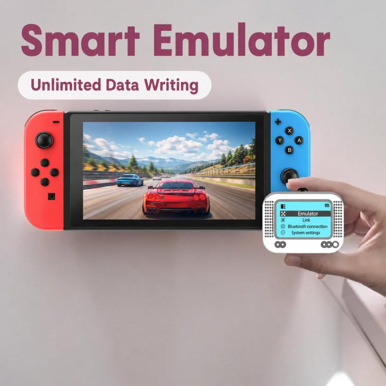 Smart Rechargeable Emulator With 1.2 inch LCD Screen(White)