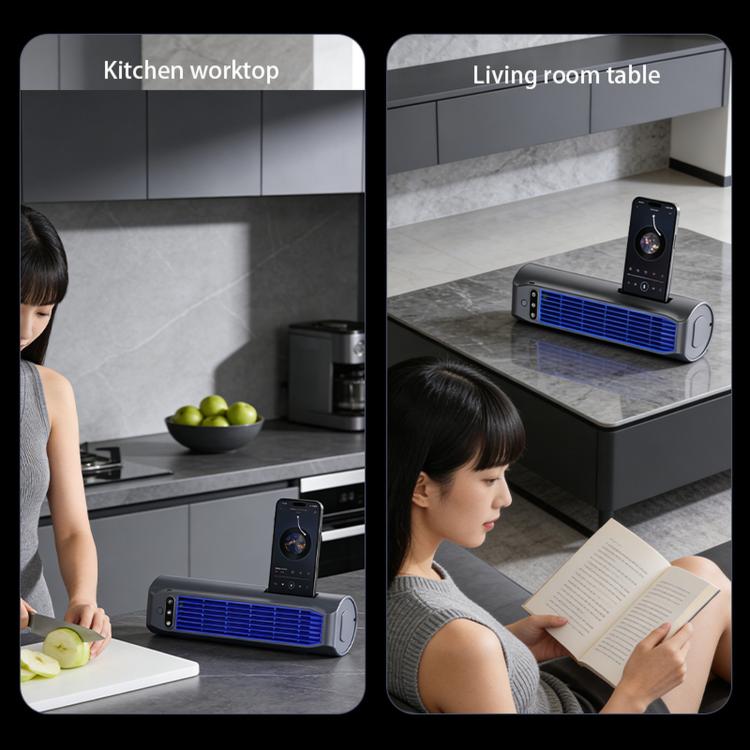 E7 Digital Display Desktop Tower Fan For Home Punch-Free