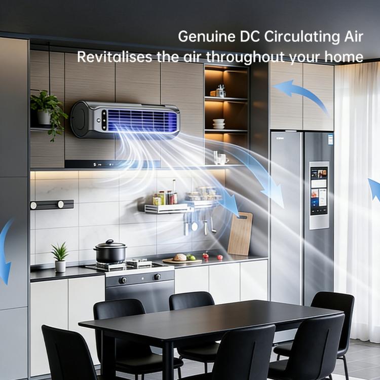 E7 Digital Display Desktop Tower Fan For Home Punch-Free