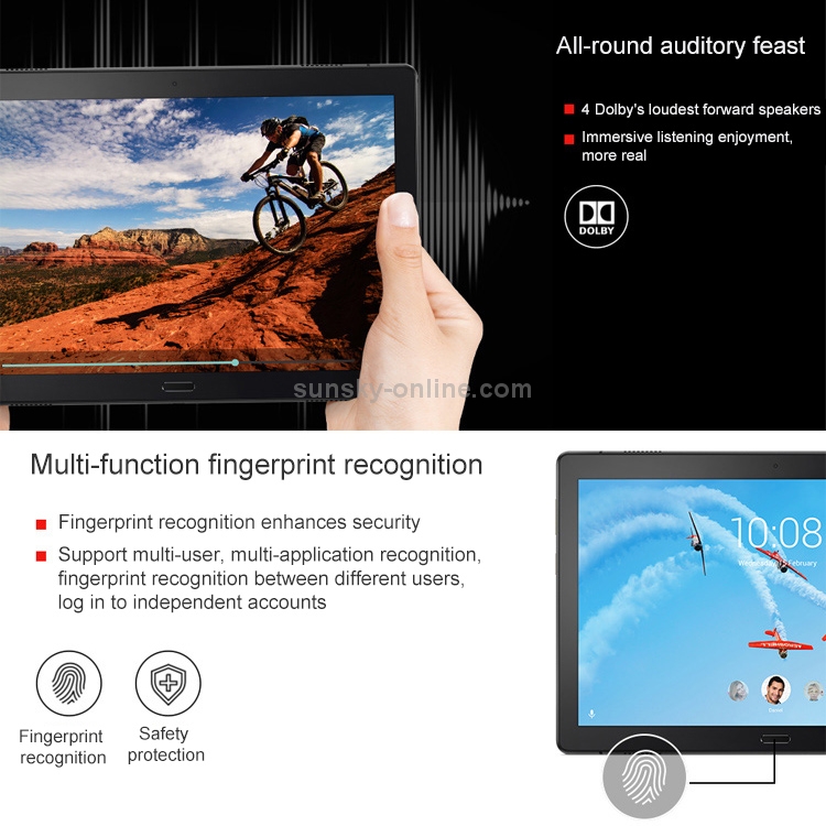LenovoタブP10 TB-X705F、10.1インチ、3GB + 32GB