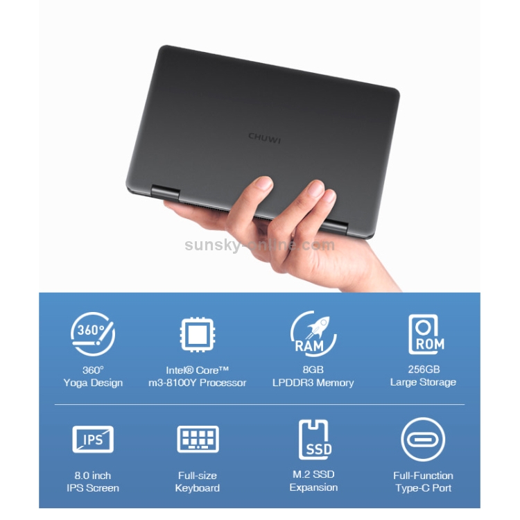 CHUWI MiniBook Laptop, 8 inch, 8GB+256GB