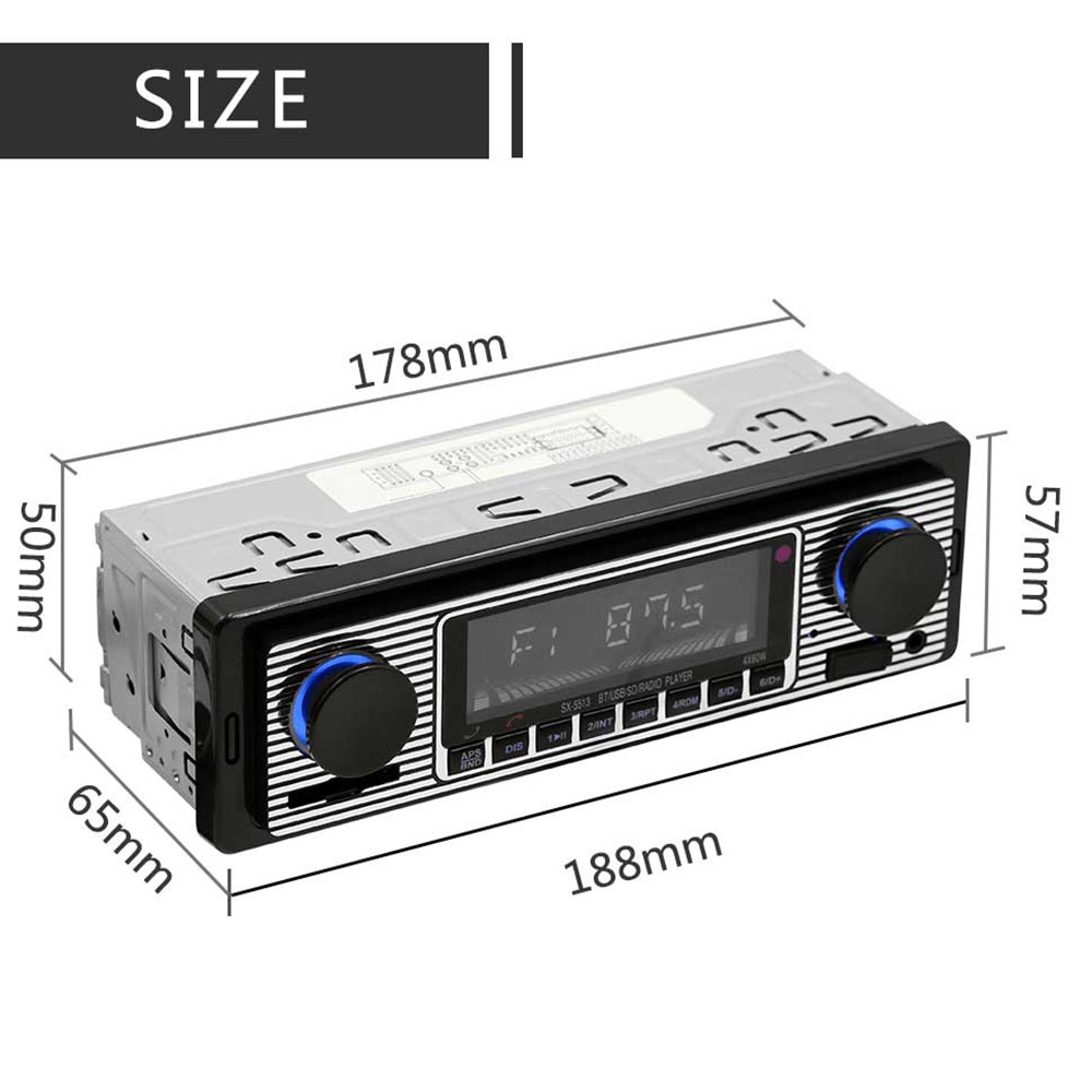 SX-5513 CAR LCD BLUETOOTH 12V MP3プレーヤー、FM / TF / Uディスクを