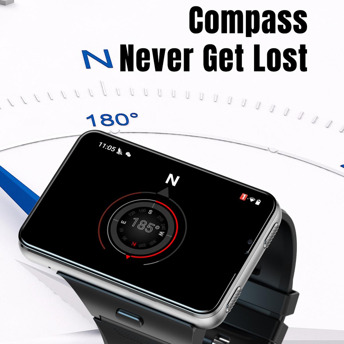 S999 Rfr S999 2.88 inch TFT Screen 4G Smart Watch, Android 11 4GB+64GB(Silver)