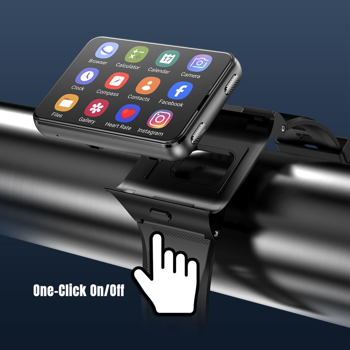 Metal Android Watch S999 2.88 inch TFT Screen 4G Smart Watch, Android 11 4GB+64GB(Silver)