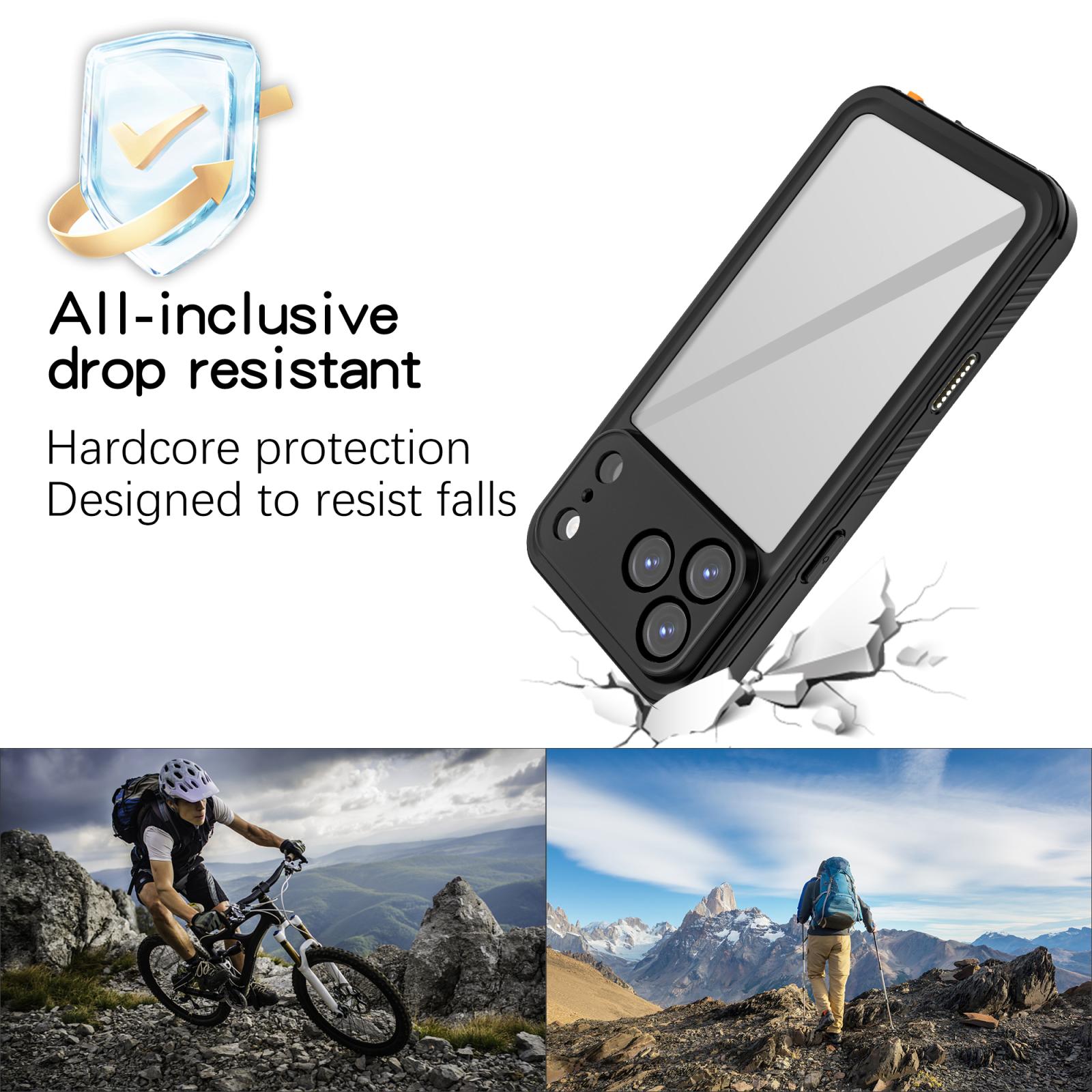 For iPhone 17 Pro Max RedPepper Waterproof Phone Case(Black) - 4