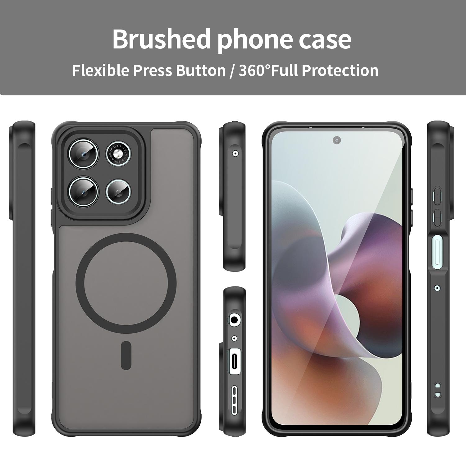 Motorola Moto G66y 5G Fan Dunシリーズ用 TPUハイブリッドPCフロスト 