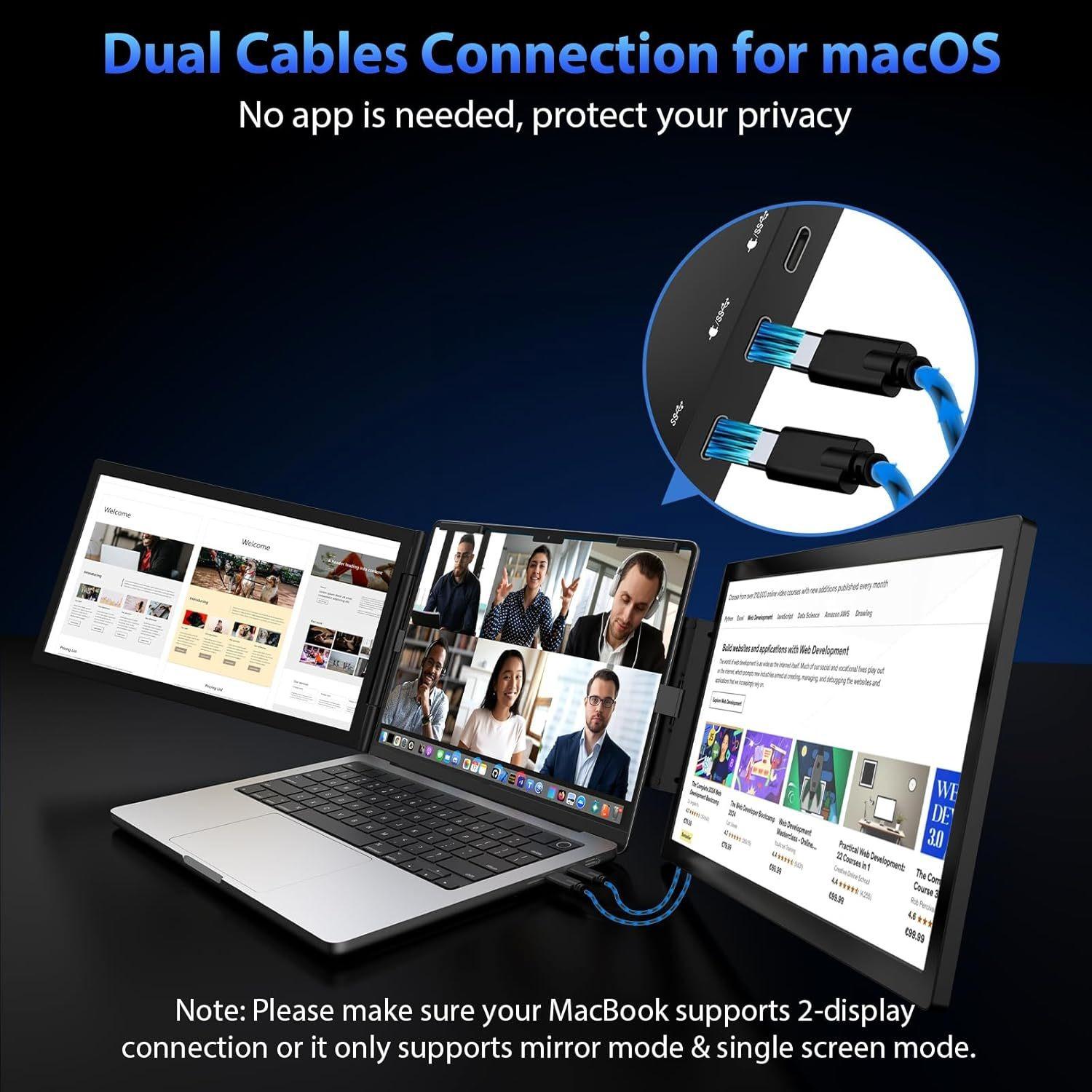 Z140A01D 14-inch 1080P Dual-screen Portable Monitor for Laptop ...