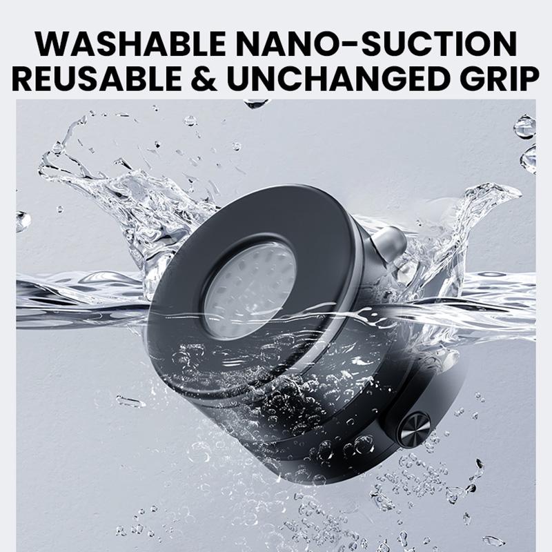 A9 Pro Foldable Clamp-type Nano Vacuum Magnetic 360-degree Rotation Car Phone Holder(Black) - B4
