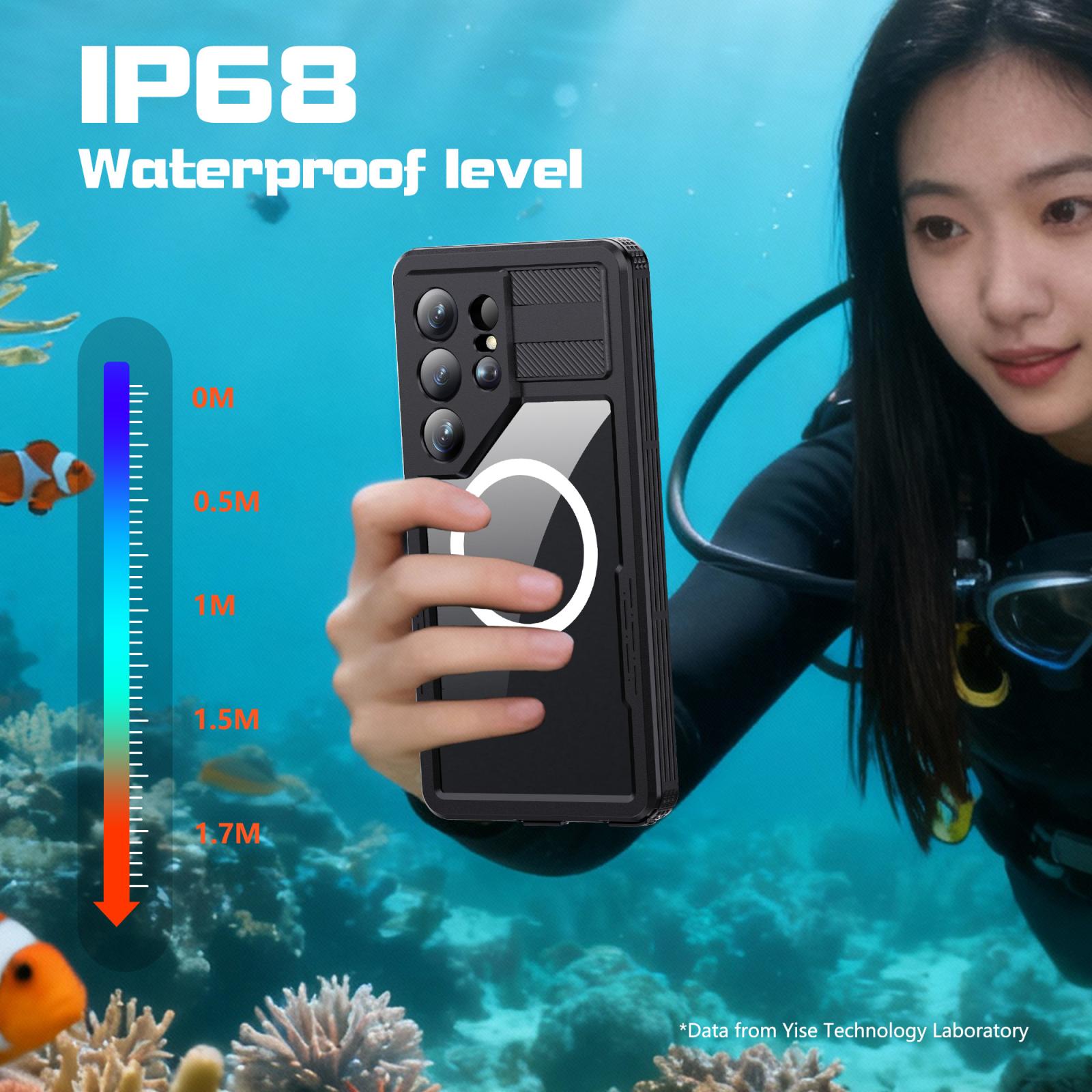 For Samsung Galaxy S26 Ultra 5G RedPepper IP68 Waterproof Triple-proof MagSafe Phone Case(Black) - 4