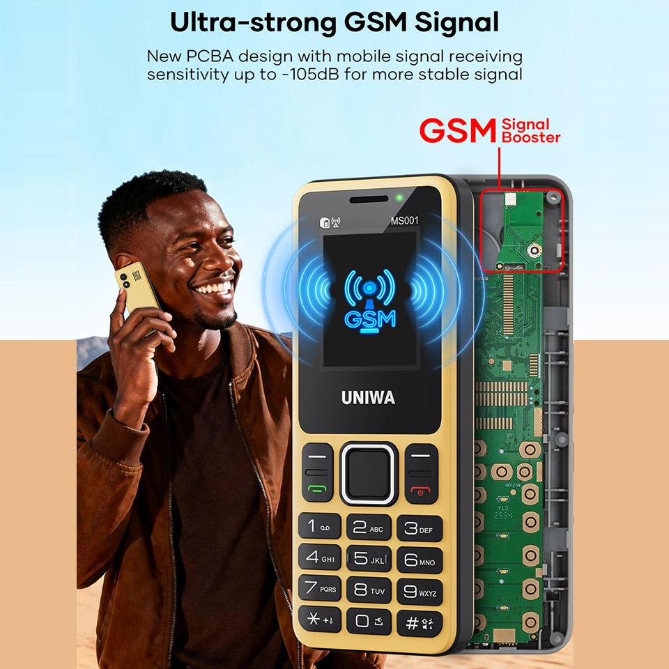 UNIWA MS001 Keypad Phone, 1.77 inch Spreadtrum SC6531CA, Network: 2G, 4 ...