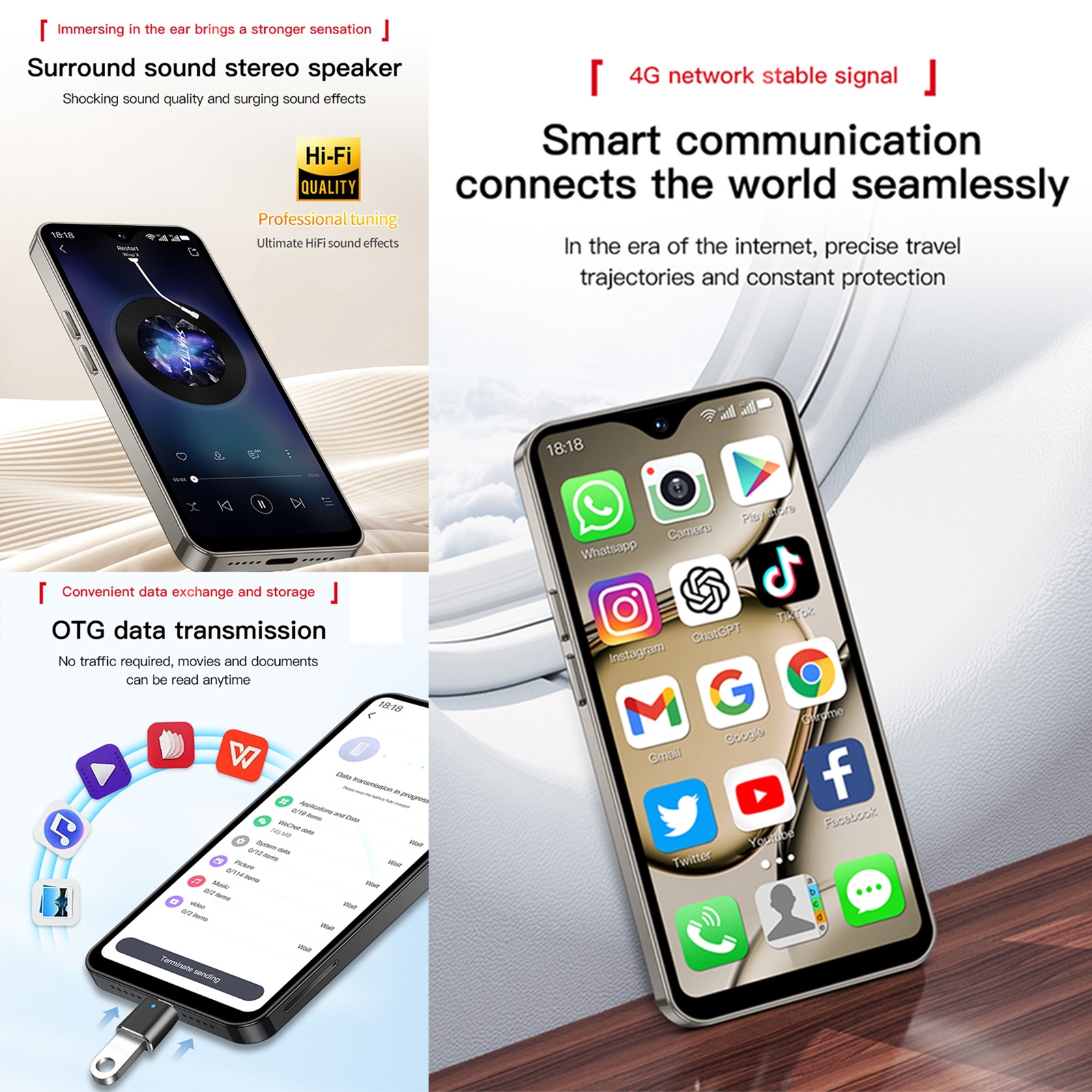 SOYES XS18 Pro Max, 2GB+16GB, Face ID, 4.3 inch Android 8.1