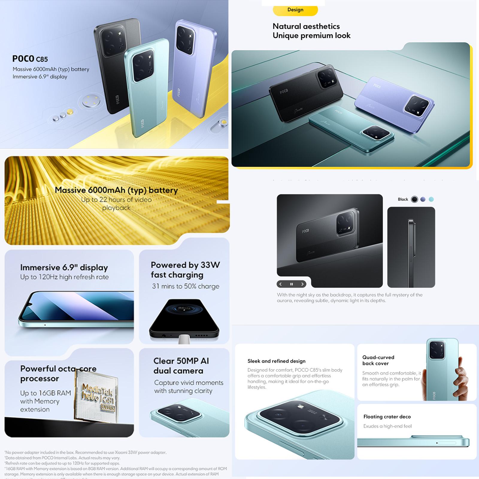 HK Warehouse] Xiaomi POCO C85 Global, 8GB+256GB, Side
