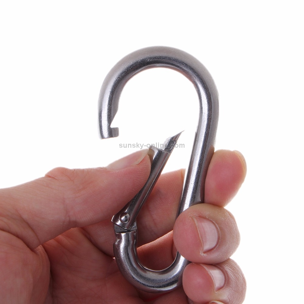 Mousqueton à Vis M8 En Acier Inox 304 – Lot De 5, Super Résistant, Pour Camping, Rando, Pêche Ou Bricolage