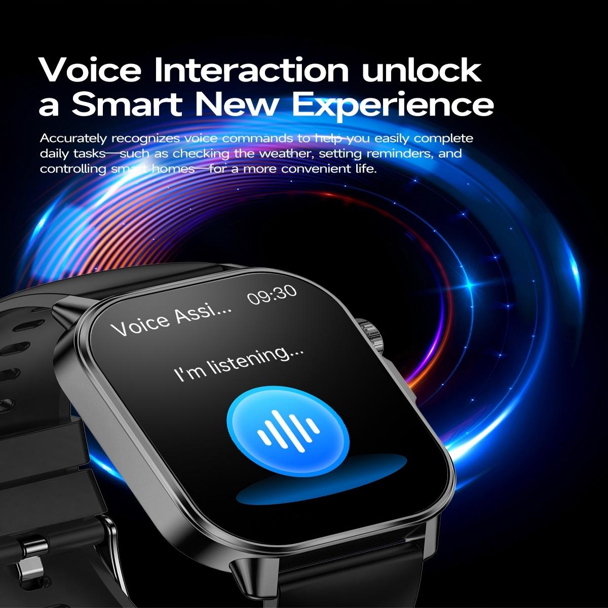 ET571 2.0 inch Color Screen BT Smart Watch Silicone Strap, Support ...