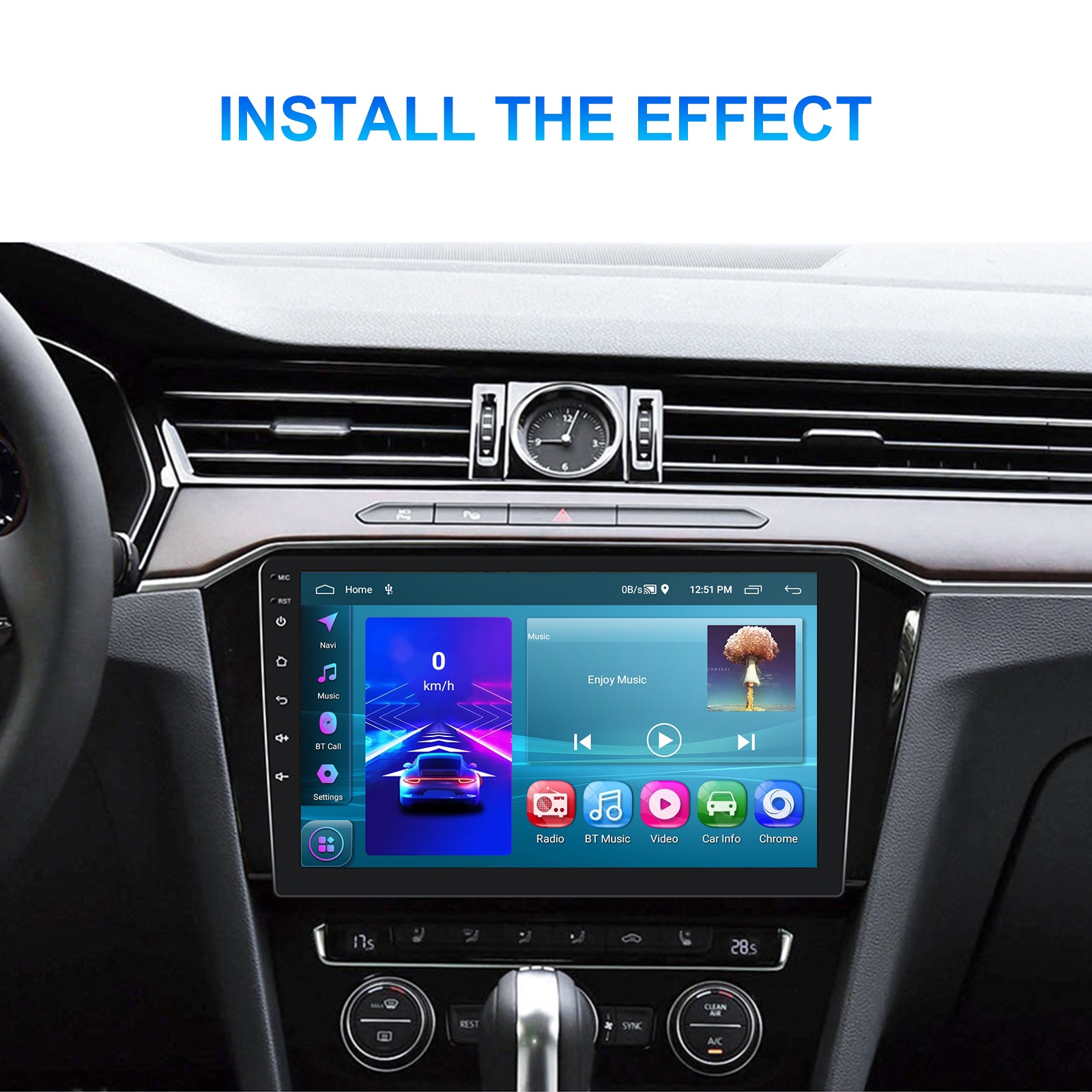 A3196 10 Inch Car Android Large Screen Navigation Central Control ...