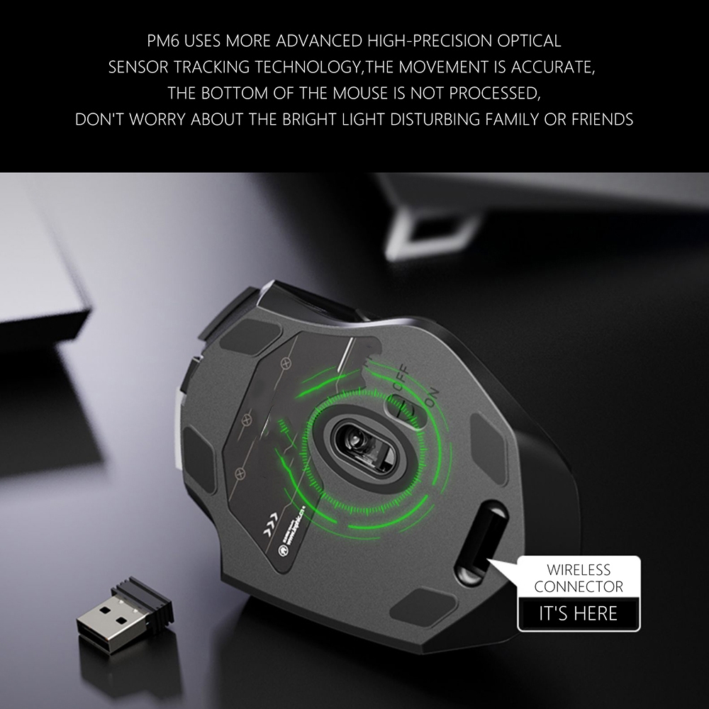 Infic Infic PM6 6 Keys 1000/1200/1600 DPI Home Gaming Mechan Mouse, Color ...