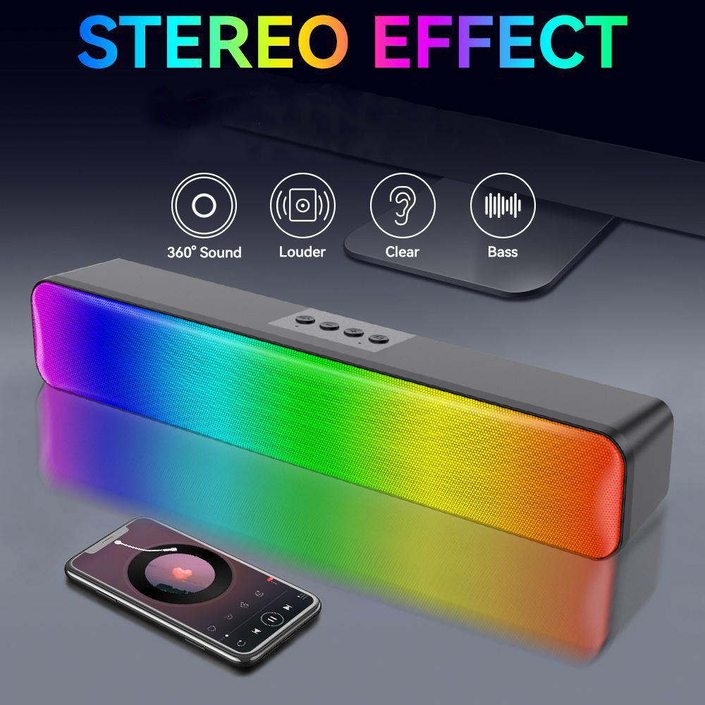 E-3562 Desktop Long Strip Multifunctional RGB Colorful Light Bluetooth ...