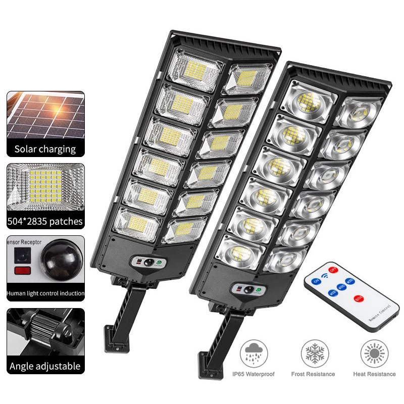 E-SMARTER W789A-6 LED Strong Light Double Row Solar Garden Light ...