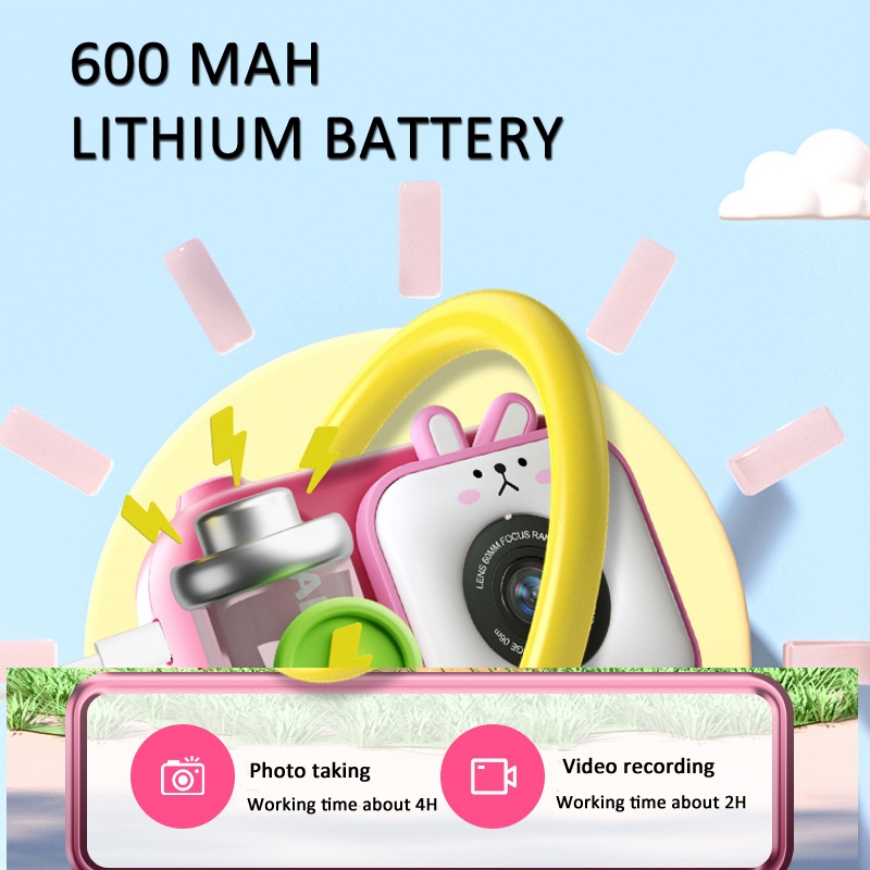 Cámara Digital Infantil De 48 MP Con Pantalla IPS 2.4″, Lente Dual, Tarjeta De 32 GB Y Trípode De Escritorio (color Rosa)