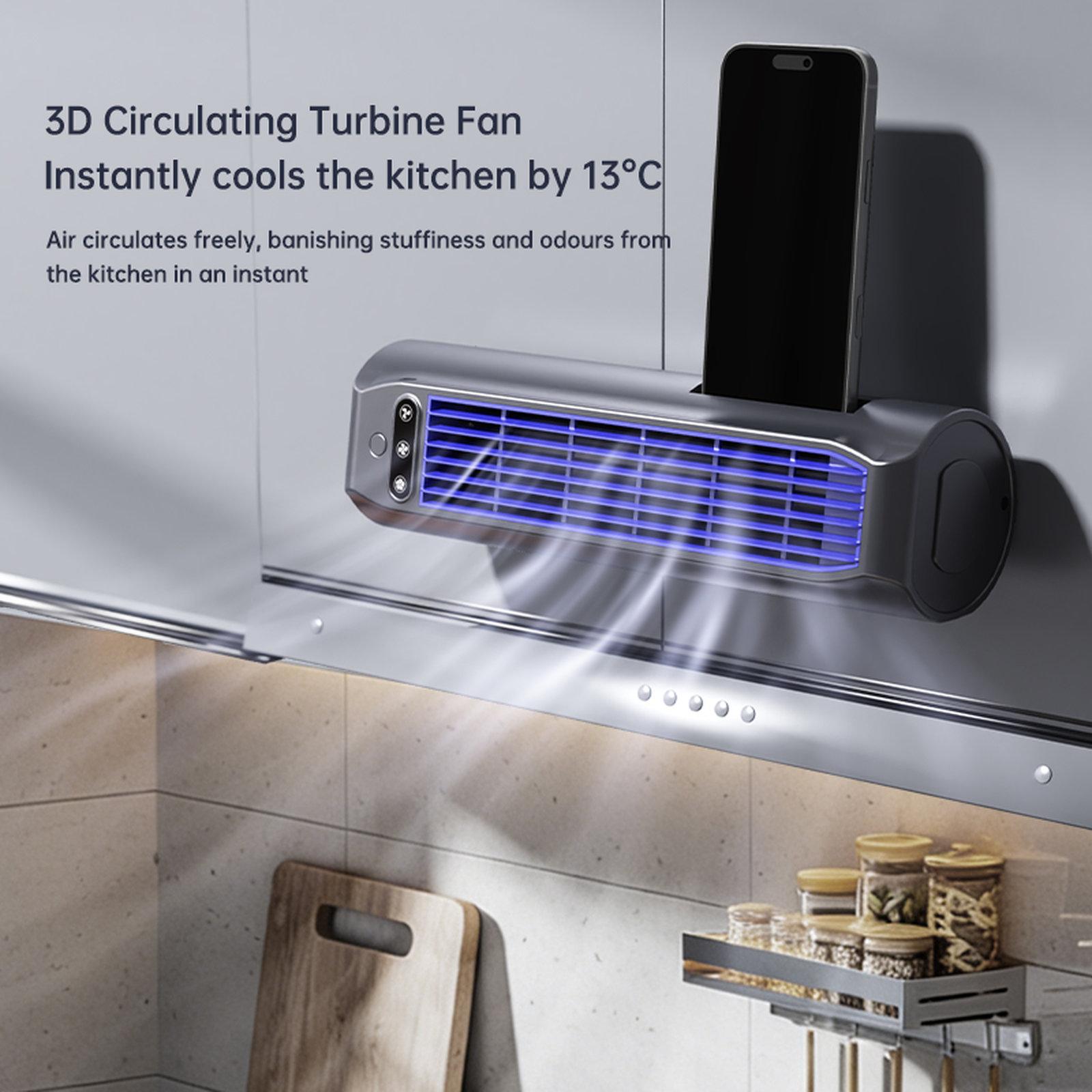 E7 Digital Display Desktop Tower Fan For Home Punch-Free