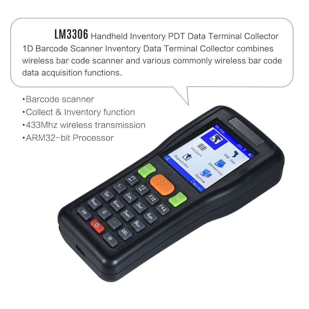 LM3306 Handheld Bar Code Scanning Instrument Inventory Data Terminal ...