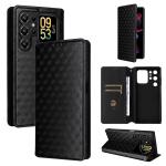 For Oukitel C62 / C62 Pro Cubic Grid Texture Flip Leather