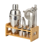 MUUKAIII 750ML Set di Shaker per Cocktail, 20 Pezzi di Accessori per Cocktail in Acciaio inox, Set Professionale per Barman con Supporto Regalo per Uomini Donne Amici