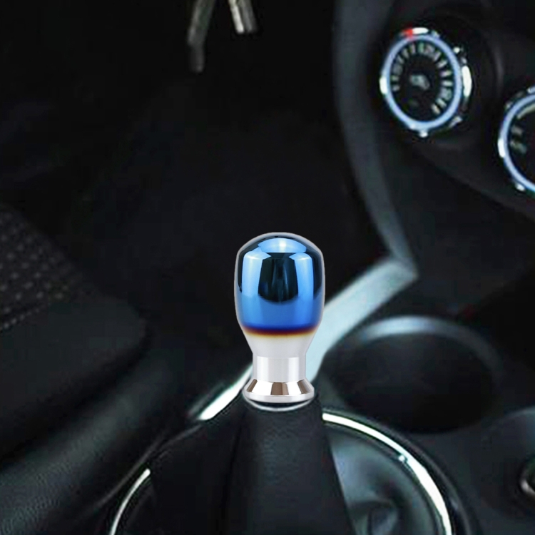 Universal Car Blue Ball Shape Aluminum Alloy Gear Shifter Lever Manual ...