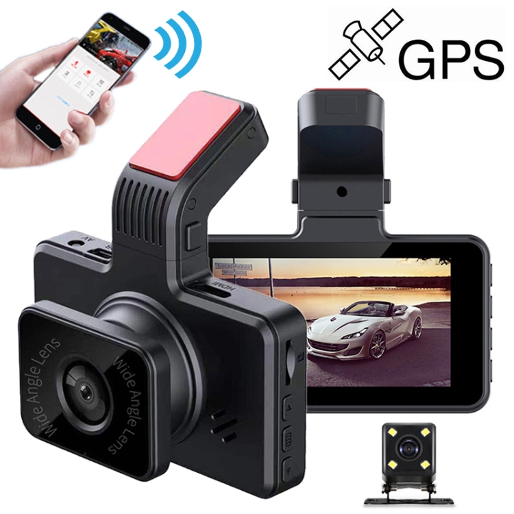 D908 3 inch Car Ultra HD Driving Recorder, Single Recording + GPS ...