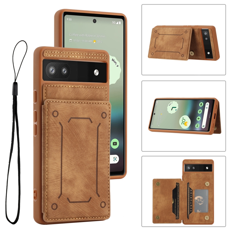 SEAHAI Custodia Portafoglio Per Google Pixel 6A In Pelle PU Con Supporto E Slot Carte, Antiurto Con Chiusura Magnetica, Nero