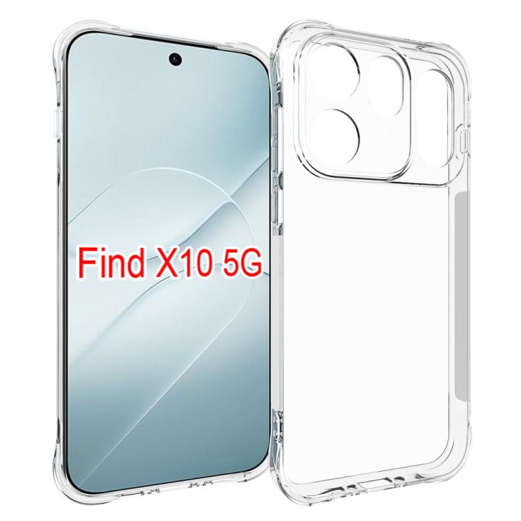 For OPPO Find X10 5G Shockproof Non-slip Thickening TPU Phone Case(Transparent)