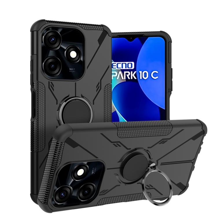 Aroepurt Cover per Tecno Spark 10 PRO Custodia Comaptibile con Tecno Spark 10 PRO Case Custodia [ con 9H HD Vetro Temperato] Cover Supporto PC + Silicone YGH-JGP