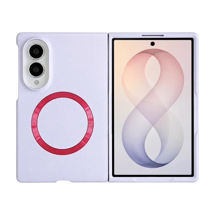 For Galaxy Z Fold8 5G Skin Feel Magsafe Magnetic Shockproof PC Phone Case(Purple)
