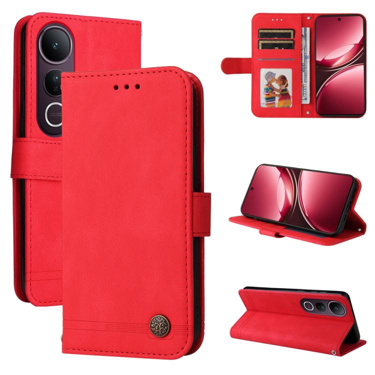 FitBAG Custodia In Pelle Scamosciata Per Oppo Reno 2: Fodero Con Microfibra Pulente, Made In Germany (Rosso Folk)