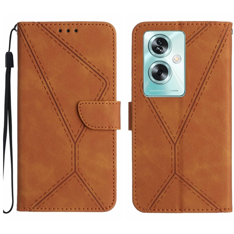 Coque Cuir Texturé Pour OPPO Reno11 F 5G / F25 Pro 5G – Fermoir Magnétique, Neuve