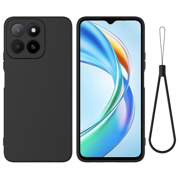 Custodia Per Honor X5 Plus (6,56″) – Cover In Silicone Morbido TPU Nero Con Motivo, Ultra Sottile Antigraffio, Bordo Rialzato, Protezione Anti-Caduta