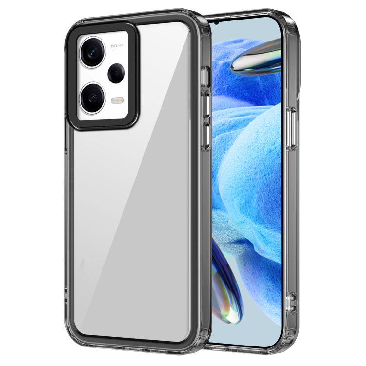 Custodia Per Xiaomi Poco X5 5G / Redmi Note 12 5G – Effetto Marmo Glitter Viola Chiaro, Silicone Morbido TPU