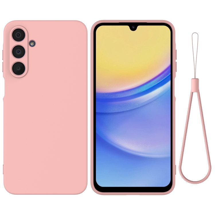 For Samsung Galaxy A16 5G Solid Color Liquid Silicone Dropproof Full  Coverage Phone Case(Pink)