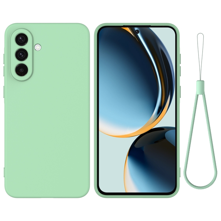 For Samsung Galaxy A36 5G Solid Color Liquid Silicone Dropproof Full  Coverage Phone Case(Green)