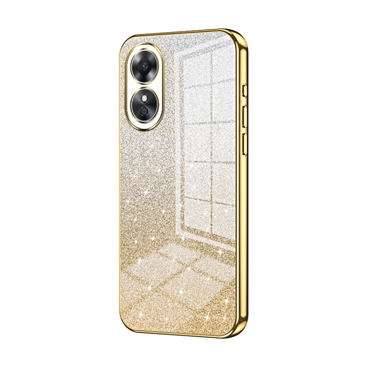 Cover SEAHAI Per Oppo A17/A17K – Custodia TPU Silicone Duro Con Glitter Rosa, Antiurto