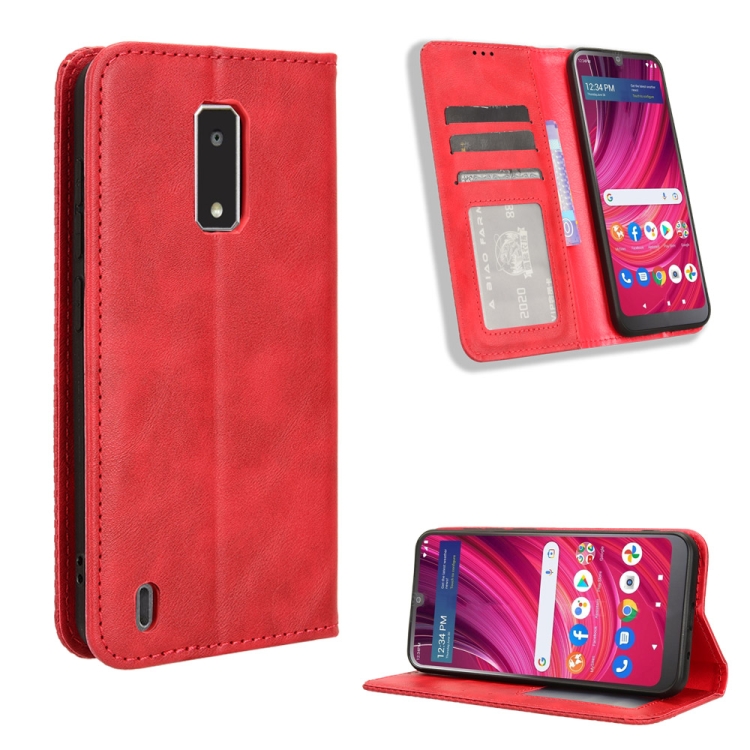 For BLU View 4 / View 2 Magnetic Buckle Retro Texture Leather Phone Case (Red) For BLU View 4 / View 2 Magnetic Buckle Retro Texture Leather Phone Case (Red)
