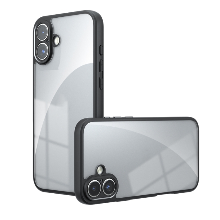 For iPhone 16 Armor Precise Hole PC Hybrid TPU Phone Case(Transparent) For iPhone 16 Armor Precise Hole PC Hybrid TPU Phone Case(Transparent)