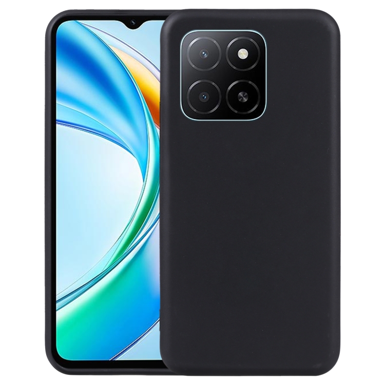 Cover Per Honor X5 Plus Nera + 3 Pellicole Vetro Temperato, Custodia TPU Morbida Antiurto