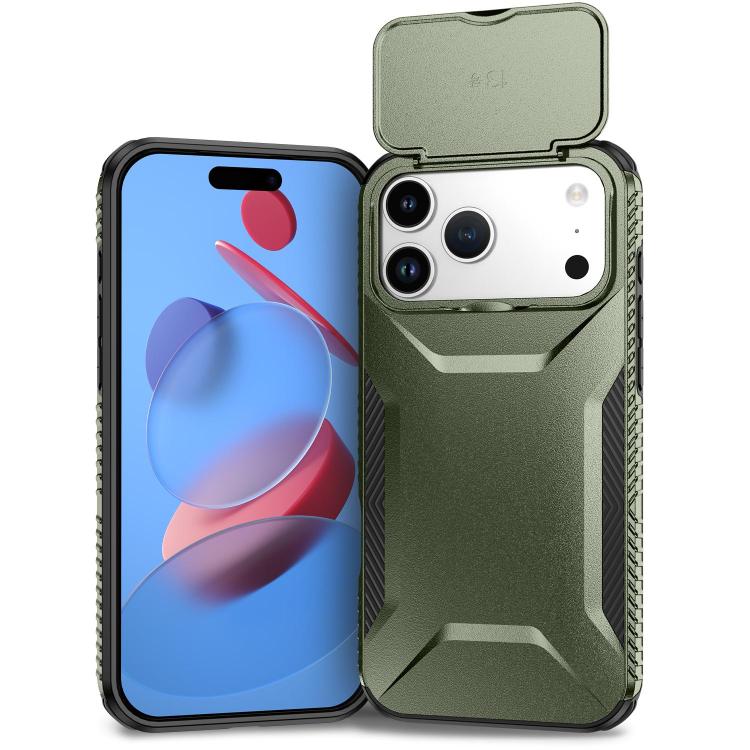 For iPhone 18 Pro Sliding Camshield Phone Case(Alpine Green)