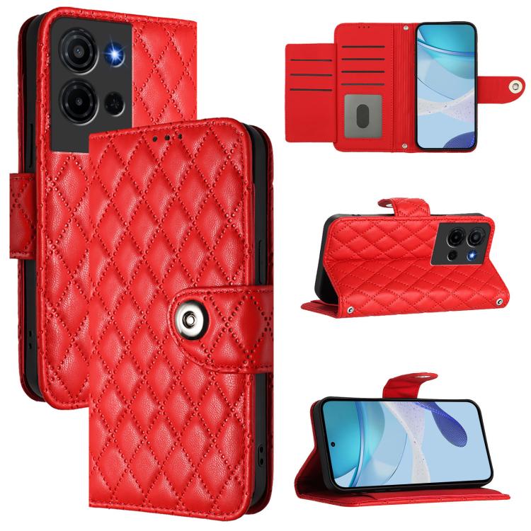 For TCL K32 5G / K33 Rhombic Texture Flip Leather Phone Case with Lanyard(Red) For TCL K32 5G / K33 Rhombic Texture Flip Leather Phone Case with Lanyard(Red)