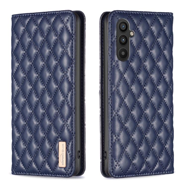 For Galaxy S27+ 5G Diamond Lattice Magnetic Leather Flip Phone Case(Blue)